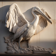 Pelican Stone Sculpture