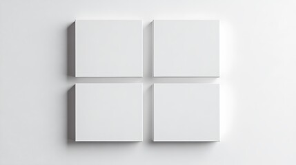 Blank business card mockup on white textured background 3d illustration 3d rendering card template