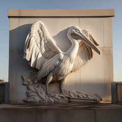 Pelican Stone Sculpture