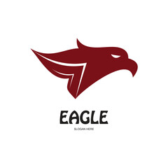 Eagle logo design simple concept Premium Vector