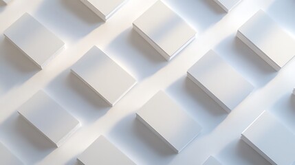 Naklejka premium Blank business card mockup on white textured background 3d illustration 3d rendering card template