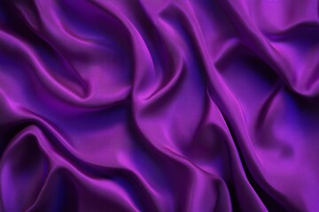 Fototapeta premium Luxurious purple silk fabric with elegant draping and soft folds. Perfect for design projects.