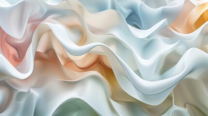 Obraz premium Mesmerizing Fluid Waves of Vibrant Chromatic Gradients - Abstract Digital Art Composition