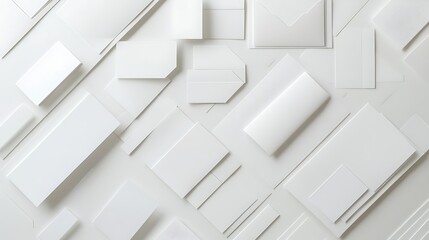 Blank business card mockup on white textured background 3d illustration 3d rendering card template