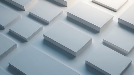 Blank business card mockup on white textured background 3d illustration 3d rendering card template