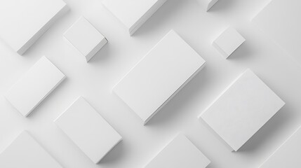 Blank business card mockup on white textured background 3d illustration 3d rendering card template