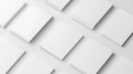 Blank business card mockup on white textured background 3d illustration 3d rendering card template