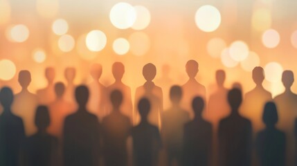 Crowd of people with one highlighted individual standing out, symbolizing the importance of individuality and standing tall amidst a sea of similarities.