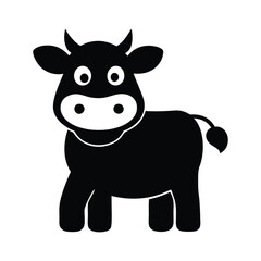 Fototapeta premium Cute cow cartoon isolated on white