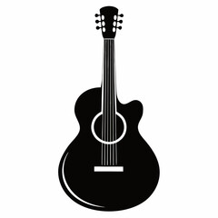 Fototapeta premium acoustic guitar isolated on white