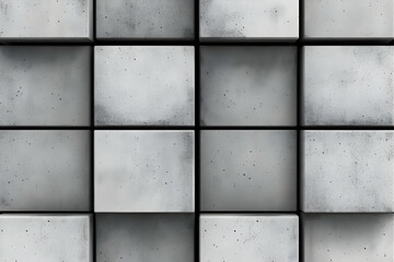 Grey Concrete Blocks 3D Background