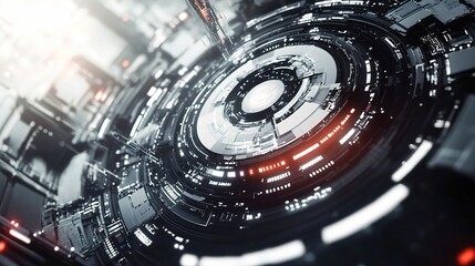 Futuristic Abstract Vector Background with Technology Elements