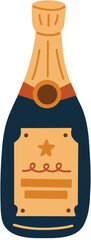 Party Champagne Bottle Vector Illustration