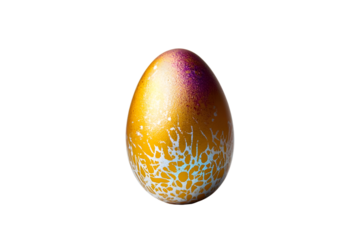 A high quality stock photograph of a single easter egg isolated on a white background