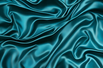 Obraz premium Teal Silk Drape Abstract Background