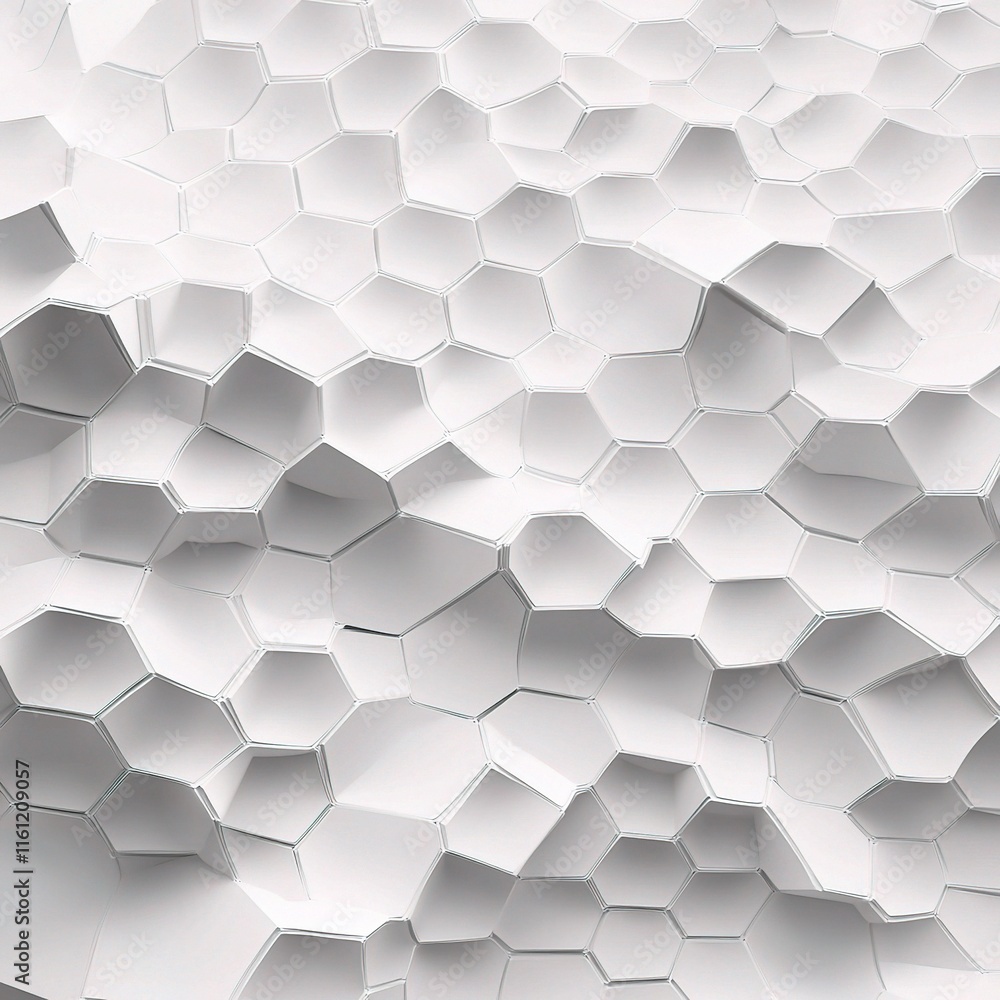 Poster abstract geometric pattern in white and gray with minimal aesthetic