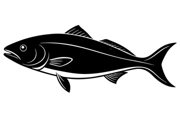  Fish icon vector isolated on white black background. food illustration sign collection. Fish icon design.