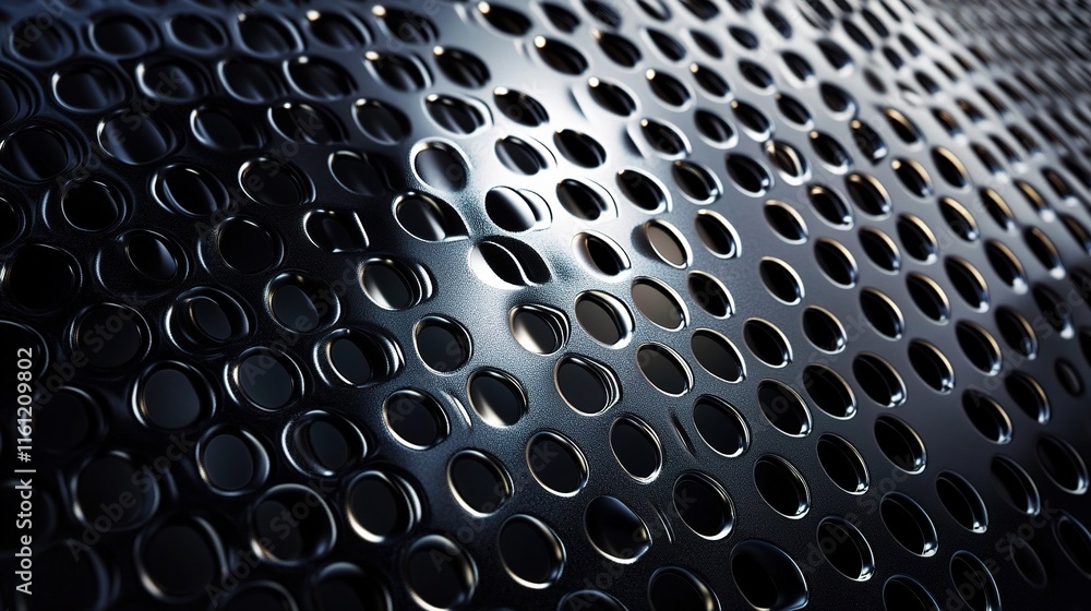 Poster reflective abstract metal background with unique surface patterns