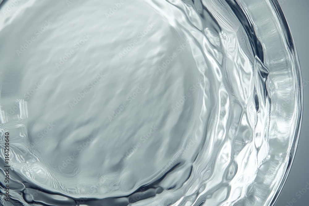 Poster a close-up view of a glass bowl on a table, ideal for use in still life photography or as a decorati