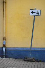 Hinweis für Fußgänger