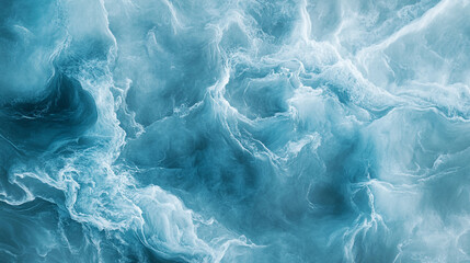 Obraz premium Ocean waves create intricate patterns in turquoise blue water during daylight