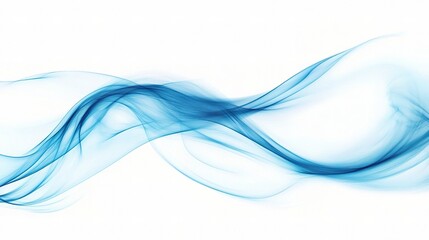 Abstract Blue Smoke Waves 