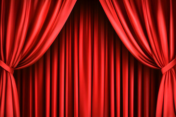 Red Curtain Background Illustration