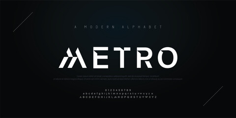 Abstract modern urban alphabet fonts. Typography sport, simple, technology, fashion, digital, future creative logo font. vector illustration