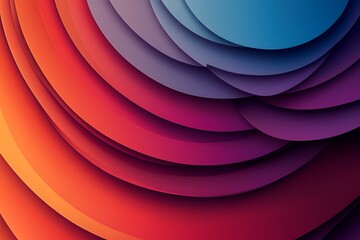 Abstract Colorful Layered Circular Design