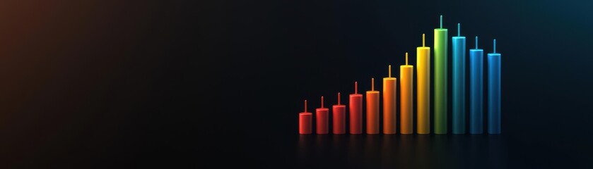 energy stock concept. Digital interface displaying stock trends for electricity providers, illustrating the financial success of companies in the energy sector