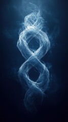 Abstract Double Helix of Light and Energy Mystical Infinity Symbol