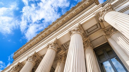 Obraz premium Federal Reserve building facade standing strong and secure, symbolizing economic stability and the central role of financial institutions in modern society