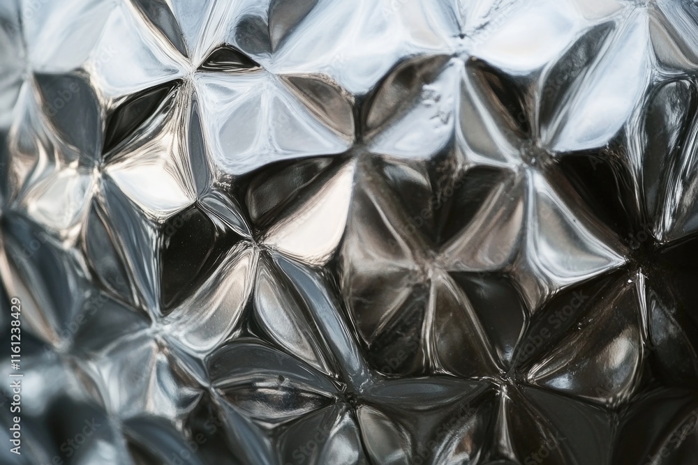 Poster a detailed shot of a transparent glass vase with intricate design, ideal for showcasing flowers or d