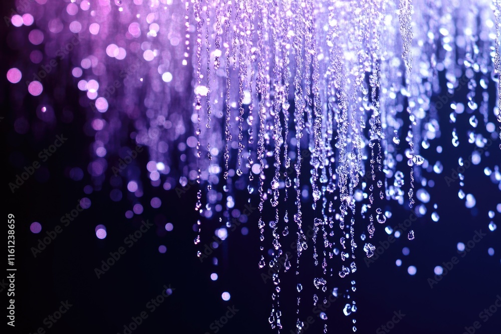 Poster a detailed view of a cluster of water droplets, highlighting their texture and shape