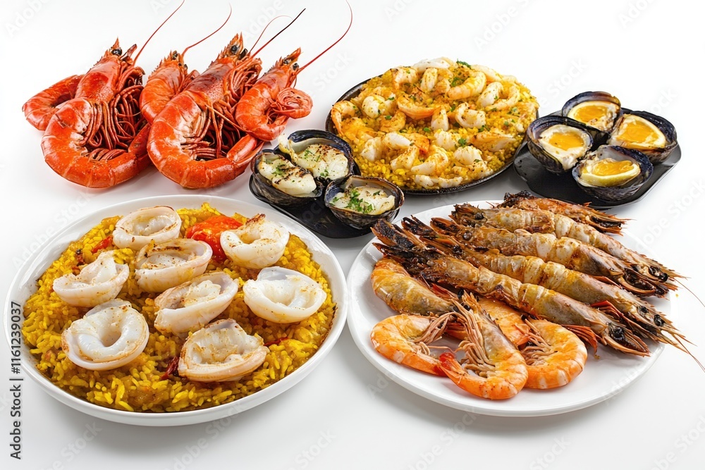 Poster plate with different types of food