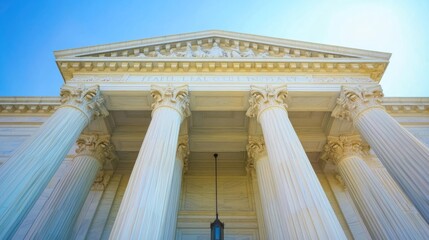 Fototapeta premium Federal Reserve building facade showcasing the architectural grandeur and historical significance of a key financial institution, embodying stability and economic stewardship