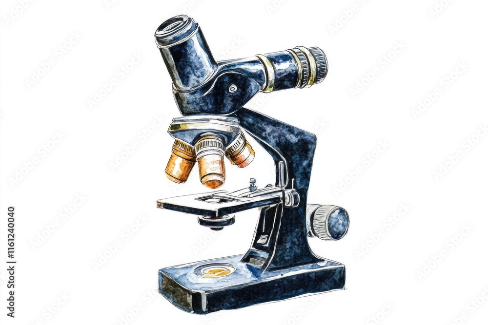 Aufkleber a close-up image of a microscope on a plain white surface