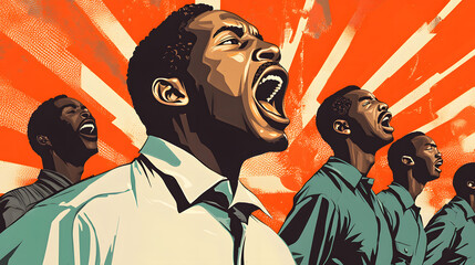 Happy martin luther king day background ,Black history month celebration of diversity and African culture pride as a multi cultural celebration.