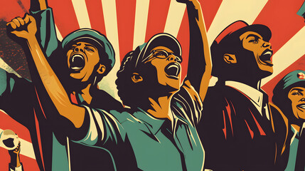 Happy martin luther king day background ,Black history month celebration of diversity and African culture pride as a multi cultural celebration.