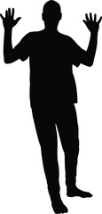 a man body silhouette vector