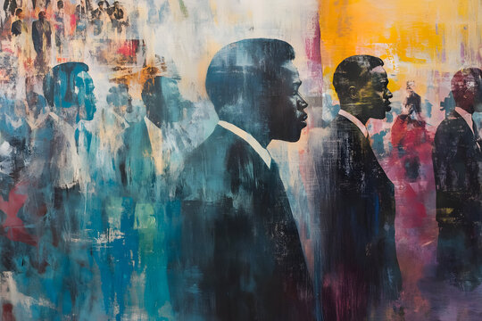 Happy martin luther king day background ,Black history month celebration of diversity and African culture pride as a multi cultural celebration.

