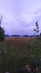 Beautiful sky-blue colors in the summer in Belarus