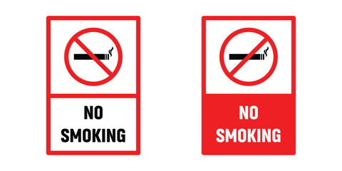 No smoking sign symbol. No smoking area. No smoking vector illustration. No Smoking icon vector.