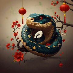 Obraz premium snake in the shape of a snake