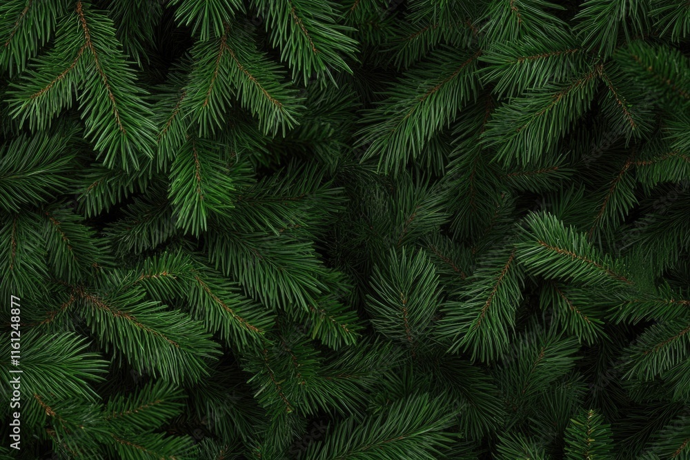 Poster close-up shot of a pine tree trunk and branches