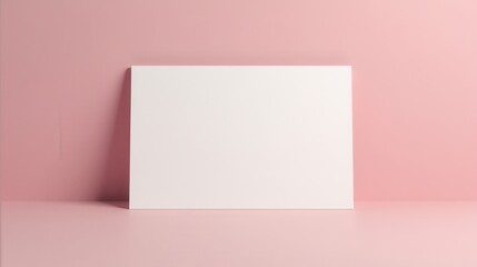 Naklejka premium A blank white paper floats against a soft gradient background, creating a minimalist and modern feel