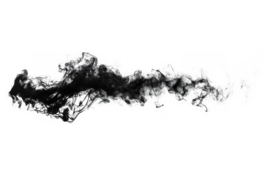 Black vapor, smoke, steam on white background, png, no background, on transparent background, isolated