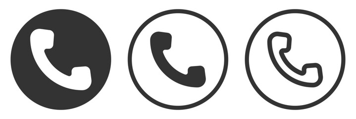Phone icon. Contact us icon. Telephone symbol. Call icon. Vector illustration.