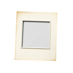 Fototapeta premium Empty Antique Picture Frame, Vintage Cream Color, Ready for Memories
