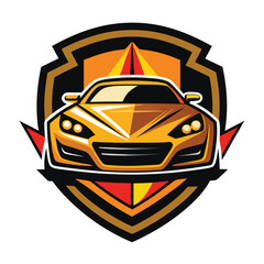 Modern Car Logo Design Concept Vector Illustration